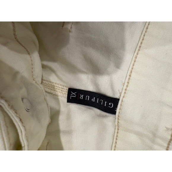 GILIPUR XL Yellow Cargo Pants Cropped Drawstring Streetwear Utility - Picture 3 of 5